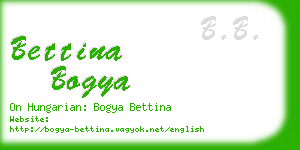 bettina bogya business card